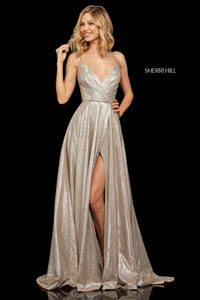 Sherri Hill 52977 nude silver 44536