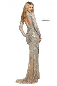 Sherri Hill 53130 nude silver 44769