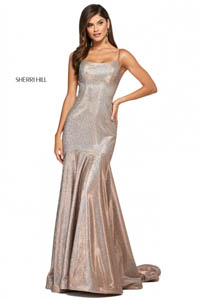 Sherri Hill 53370 mocha silver 46877