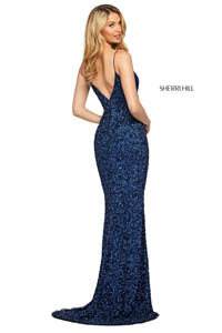 Sherri Hill 53449 navy 45546