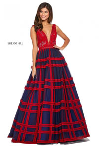 Sherri Hill 53505 navy red 45637