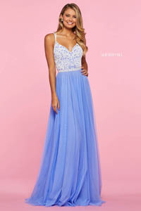 Sherri Hill 53556 periwinkle ivory 45491