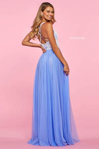 Sherri Hill 53556 periwinkle ivory 45492