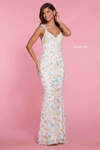 Sherri Hill 53558 ivory multi 45686