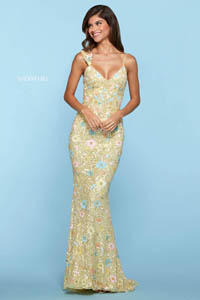 Sherri Hill 53558 light yellow multi 45685