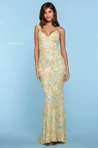 Sherri Hill 53558 light yellow multi 45689