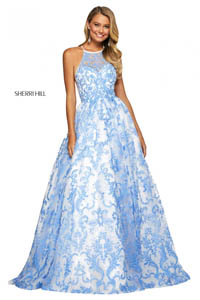 Sherri Hill 53620 ivory blue 46393