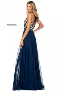 Sherri Hill 53803 navy multi 47289